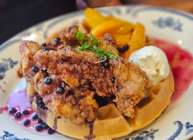 Poogan's Porch signature dishes Fried Chicken
Pimento Cheese Fritters
She Crab Soup